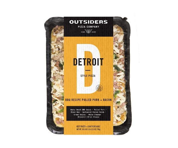 Outsiders Pizza Company Detroit BBQ Pulled Pork and Bacon Frozen Pizza - 26oz
