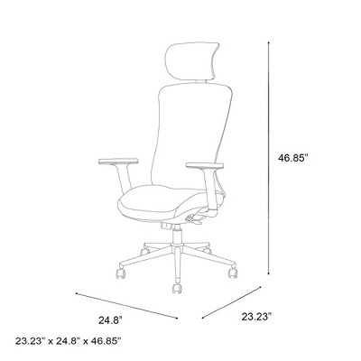 ErgoFlex High-Back Black Mesh Adjustable Task Chair
