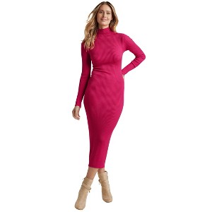 VENUS Womens Mock Neck Sweater Dress - 1 of 4