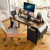 KTMBDW 47” L Desk with Power Outlet, Computer Gaming Desk with File Drawer & Monitor Stands for Home Office with Storage Shelves - 3 of 4
