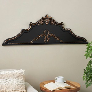 Olivia & May 16"x47" Wooden Scroll Beaded Wall Decor: Vertical MDF Art, Sawtooth Mounted, Ships Assembled - 1 of 4