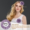 Unique Bargains Satin Flower Durable Elegant Large Peony Floral Lapel Brooch Pin - 4 of 4