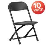 Emma and Oliver 10 Pack. Kids Plastic Folding Chair