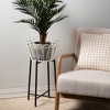 Sullivans 30" & 26.25" White Wired Standing Planters Set of 2, Metal - 3 of 3