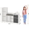 4 Tier Children's Wooden Bookcase with Drawers, 47.8 Inch Toy Storage Bookcase, Book Display Shelf, Nursery, Children's Room, Playroom, Classroom - 2 of 4