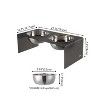 THE LICKER STORE Keaton Modern Acrylic Rectangular Elevated Pet Feeder - 4 of 4