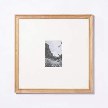 15" x 15" Matted to 4" x 6" Gallery Frame Natural Wood - Threshold™ designed with Studio McGee