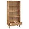vidaXL Bookshelf Storage Cabinet Shelf for Home Office OTTA Solid Wood Pine - 4 of 4