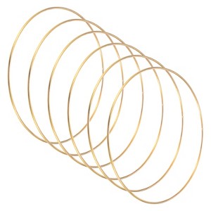 Unique Bargains Metal Electroplated Durable Multipurpose Craft Hoop 6 Pcs - 1 of 4