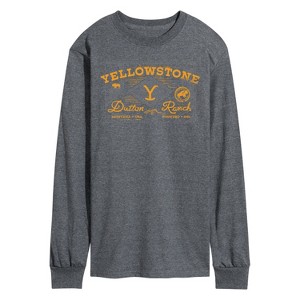 Men's - Yellowstone - Dutton Ranch Badge Long Sleeve Graphic T-Shirt - 1 of 4