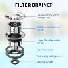 Utility Sink Free Standing Single Bowl Kitchen Sink with Cold and Hot Water Pipe Stainless Steel Sink for Laundry Room Bathroom Farmhouse - 3 of 4