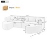 114.9" Boneless Modular Sectional Sofa, Curved Compression Couch with Deep Seats, Boucle Upholstery, Free Combination Sofa Bed for Living Room - 3 of 4