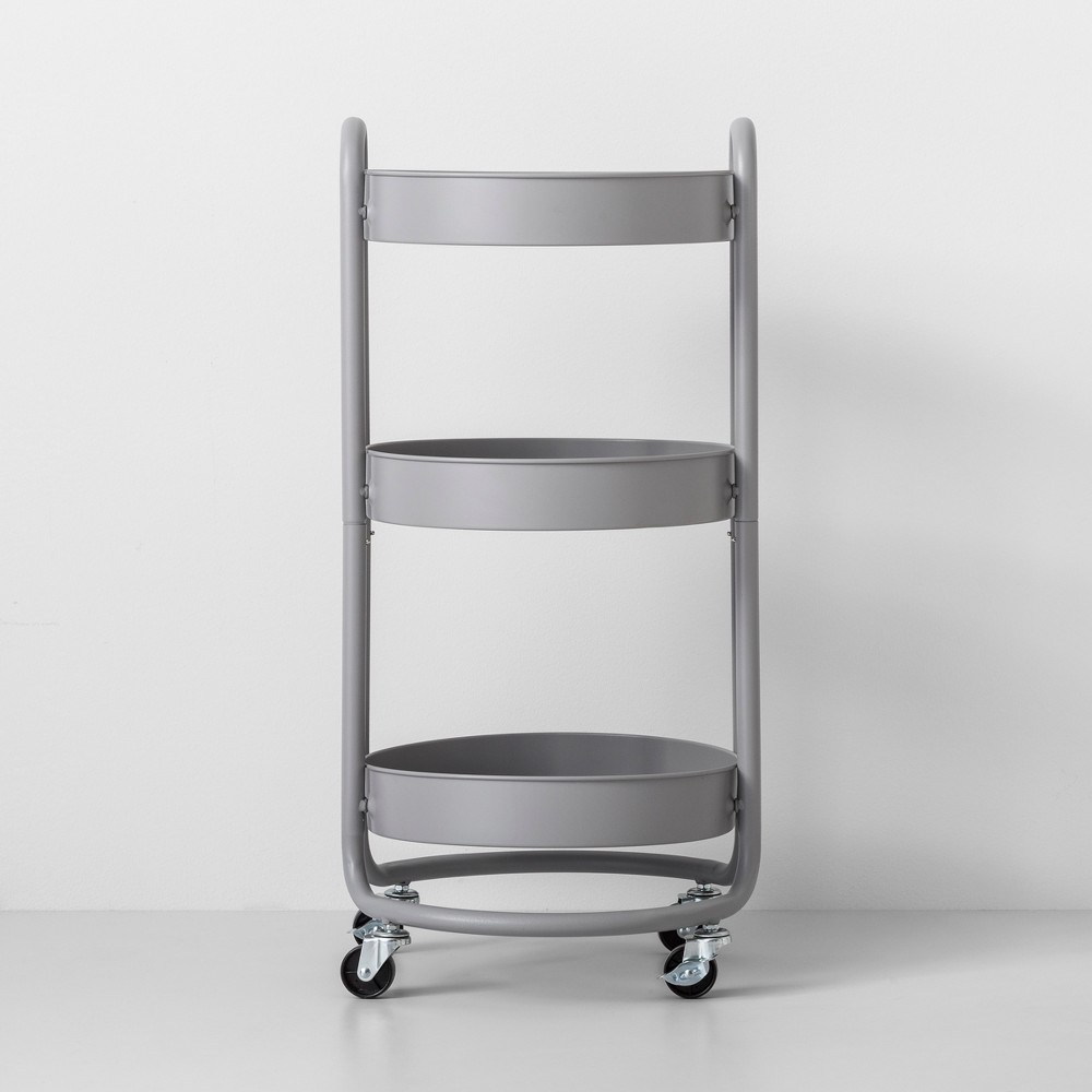 Round Metal Utility Cart Gray - Made By Design