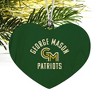 George Mason University Patriots Logo Heart Love Wood Christmas Tree Holiday Ornament - 2 of 3