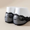 Anna-Kaci Women's 3-Pack Low Cut Lace Liner Socks with Non-Slip Heel Grip No Show Design - 2 of 3