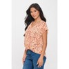 WEST K Women's Leah V Neck Short Dolman Sleeve Front Knob Blouse - 2 of 4