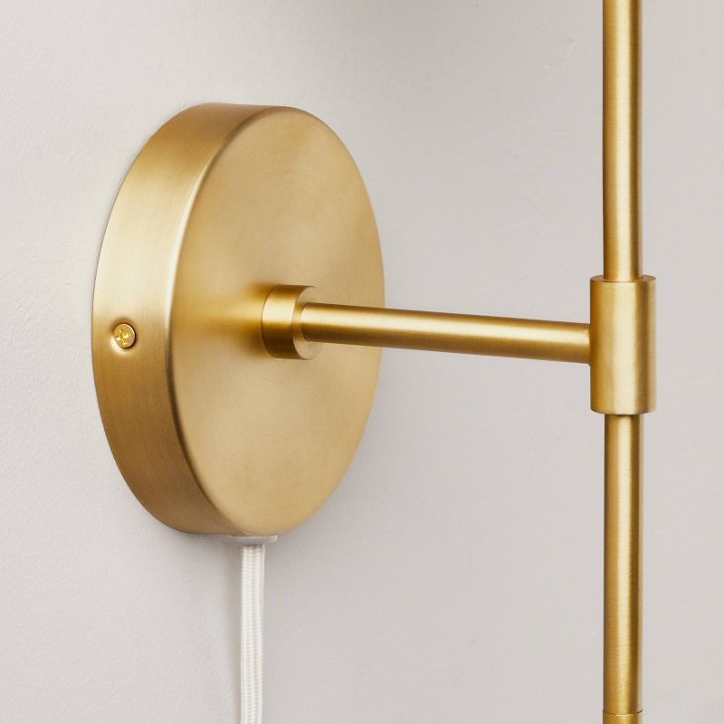 Pleated Shade Wall Sconce Brass/Oatmeal - Hearth &#38; Hand&#8482; with Magnolia, 5 of 7