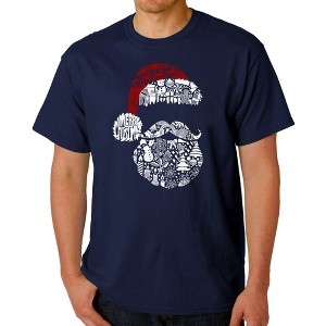 LA Pop Art Santa Pics - Men's Word Art T-Shirt - 1 of 4