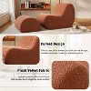 Christopher Knight Home Gladys Modern Boucle Upholstered Curved Accent Chair with Ottoman - 4 of 4