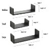 Americanflat Floating Shelves Made Of Composite Wood - Wall Mounted in Various Dimensions - Pack Of 3 - 2 of 4