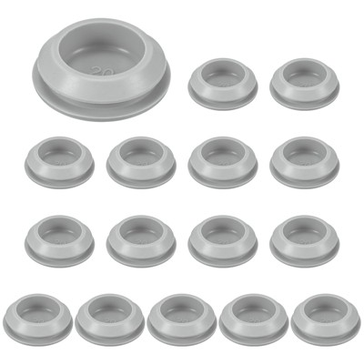 Unique Bargains Rubber Corrosion-Resistant Silicone Snap-in Locking Hole Plugs Gray