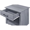 Passion Furniture Hudson 1-Drawer Gray Nightstand (23 in. H x 18 in. W x 22 in. D - 3 of 4
