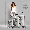 InUSA Large Checked World Print Lightweight Hardside Spinner 3pc Suitcase Set - Gray - 2 of 4