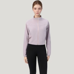 Anna-Kaci Active Women's Lightweight Zip Up Active Jacket with Stand Collar Design and Slim Fit - 1 of 4