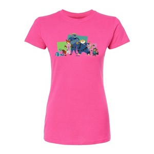 Women's - Zootopia - Nick, Judy, And Friends Fitted Graphic T-Shirt - 1 of 3