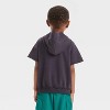 Grayson Mini Toddler Boys' Wave Hoodie Graphic T-Shirt - Black - 2 of 4