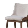 Acme Furniture 21.26" Ginny Dining Chair White Boucle, Brown Velvet & Walnut Finish : Transitional Style, Spot Clean - 3 of 4