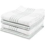 KAF Home Set of 4 Monaco Relaxed Casual Slubbed Kitchen Towel | 100% Cotton Farmhouse Dish Towel, 18 x 28 Inches | Set of 4