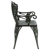 vidaXL Outdoor Patio Bench Outdoor Bench Chair for Backyard Cast Aluminum - Green - 4 of 4