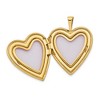 Black Bow Jewelry 14k Yellow Gold 20mm Heart Locket with Flower Vine Border - 4 of 4