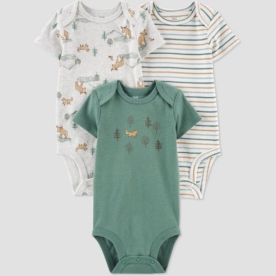 Image of Carter's Just One You® Baby Boys' 3pk Woodland Bodysuit - Green Newborn
