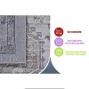 Vynxaria LOOM & LUXE 2x8 Indoor/Outdoor Area Rug - White/Grey Trellis Design - 4 of 4