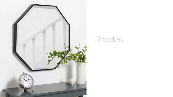 25&#34; x 25&#34; Rhodes Framed Octagon Wall Mirror White - Kate and Laurel, 2 of 8, play video
