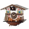 Quartz Cuckoo Clock – Hand-Painted Cottage Design – 7-inch Height with Bench and Tree – By River City Clocks - 2 of 3