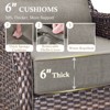 Outdoor Swivel Rocker Patio Chairs of 2 with 6 Inch Thick Cushions and Side Table, Swivel Outdoor Chairs 3PCS High Back Wicker Patio Furniture Set - 2 of 4