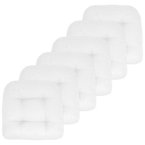 Patio Cushions Outdoor Chair Pads Thick Fiber Fill Tufted 19" x 19" by Sweet Home Collection® - 1 of 4
