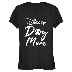 Juniors Womens Disney Dog Mom Logo T-Shirt - 1 of 4