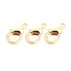 Unique Bargains Plated Lobster Claw Clasps Chain Bracelet Jewelry Findings 20 Pcs Gold 14mm - 3 of 4
