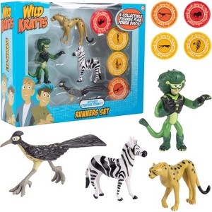 Wild Kratts Creature Power Runners Figure Set Kratts Brother Action  Figure, Animal Action Figures Creature Power Discs Gift for Kids, 3+