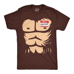 Mens Funny T Shirts Hello My Name Is Bigfoot Sarcastic Sasquatch Graphic Novelty Tee For Men - Crazy Dog Men's T Shirt for Animal Lovers - 1 of 4