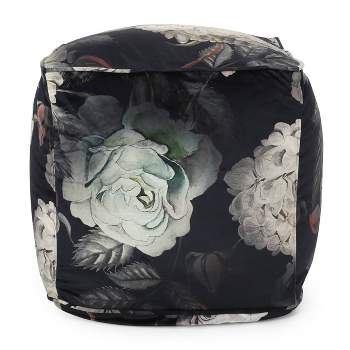 Reigle Traditional Medium Fabric Cube Pouf - Christopher Knight Home