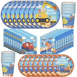 Treasures Gifted Blippi Vehicle Party Tableware Classic Set for 16 Guests - 1 of 1