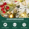 SEVOBAL Wreaths 2 Pack 18in Snow Flocked Christmas Wreath Artificial Xmas Wreath with 140 Tips for Wall Xmas Party Decorations, Green, 18"*5"*18" - 4 of 4