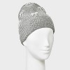 Bow Embellishment Beanie Hat - Wild Fable™ Gray - 2 of 4