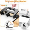 Itopfox Heavy Duty 3 Hole Punch for Binder, 40-Sheet Capacity with 10000+ Uses, Metal 3 Ring Puncher, 50% Reduced Effort, Built-in Paper Guide, Black - 3 of 4