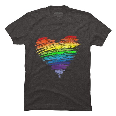 Adult Design By Humans Love Wins Rainbow Blended Heart Pride By KangThien T-Shirt